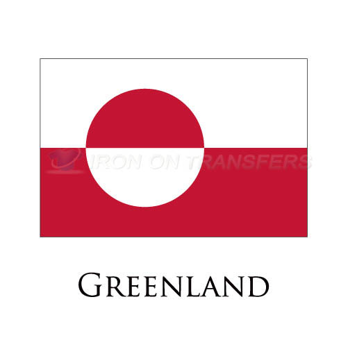 Greenland flag Iron-on Stickers (Heat Transfers)NO.1883